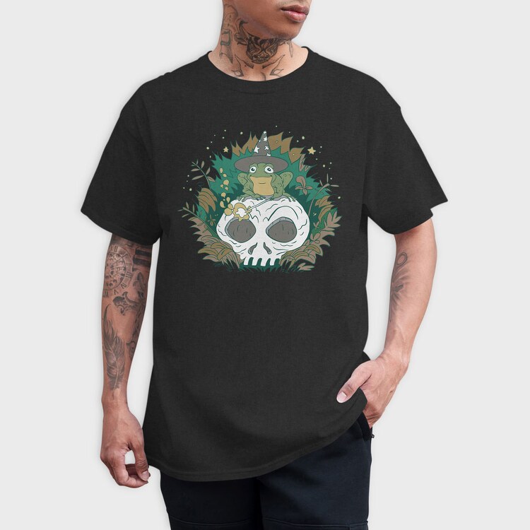 Wizard Frog Skull, Tricou Barbati (Unisex)