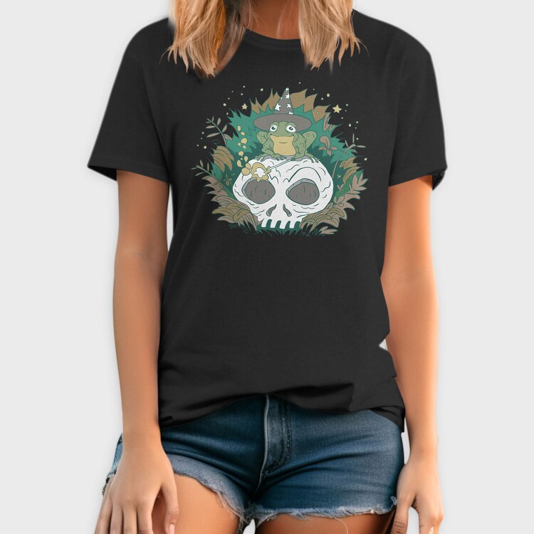 Wizard Frog Skull, Tricou Barbati (Unisex)