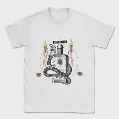 Snake Animal On Poison Bottle Vintage, Tricou Barbati (Unisex)