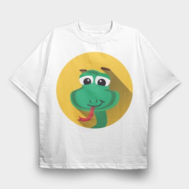 Snake Tongue Out, Tricou Oversize Barbati (Unisex)