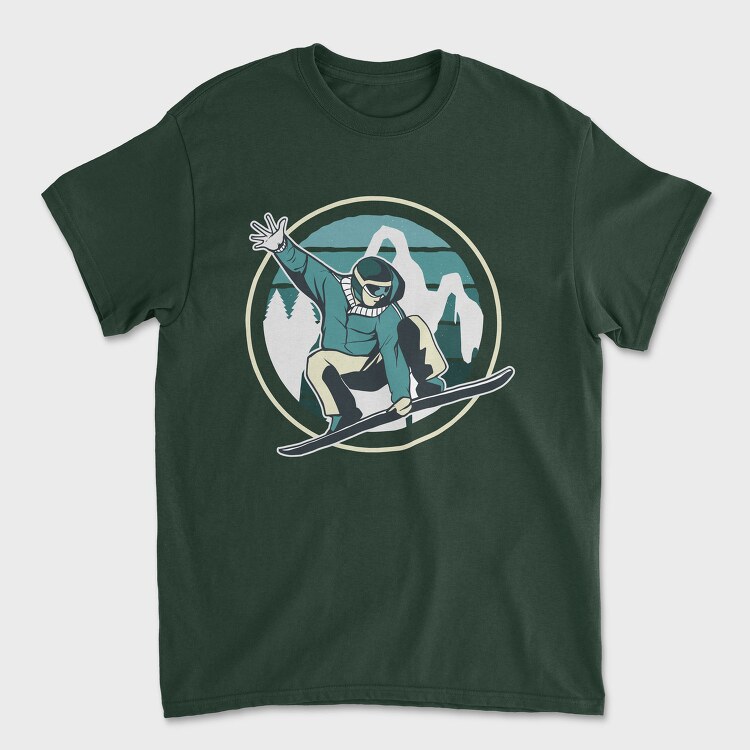 Snowboard Jump, Tricou Barbati (Unisex)