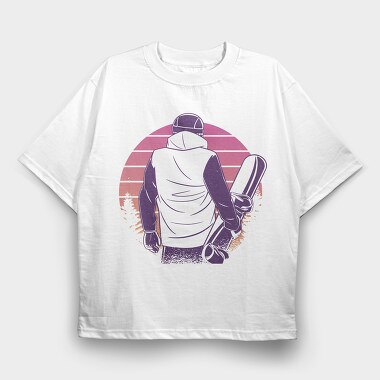 Snowboard Man Snowboarder, Tricou Oversize Barbati (Unisex)