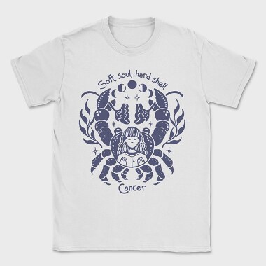 Soft Soul Hard Shell Cancer Zodiac Handmade, Tricou Barbati (Unisex)