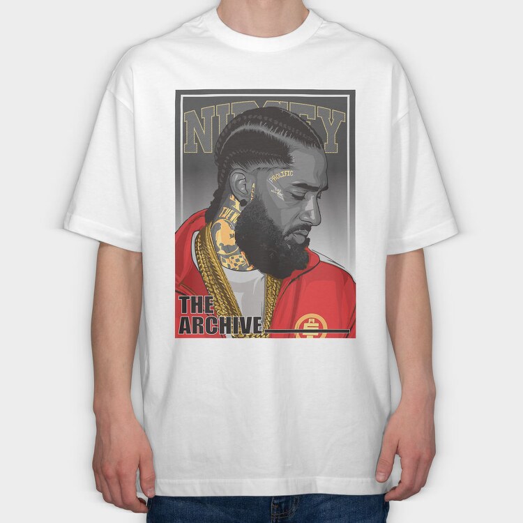 Nipsey Hussle, Tricou Oversize Barbati (Unisex)