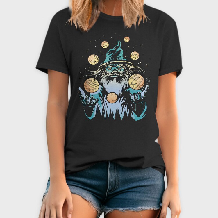 Wizard Juggling Planets, Tricou Barbati (Unisex)