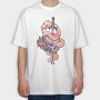 Snake With Sword And Skull Pastel Gothic, Tricou Oversize Barbati (Unisex)
