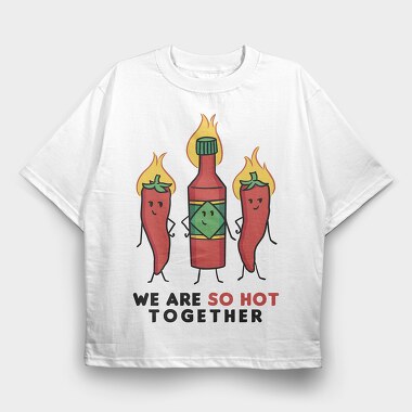 Spicy Hot Food, Tricou Oversize Barbati (Unisex)