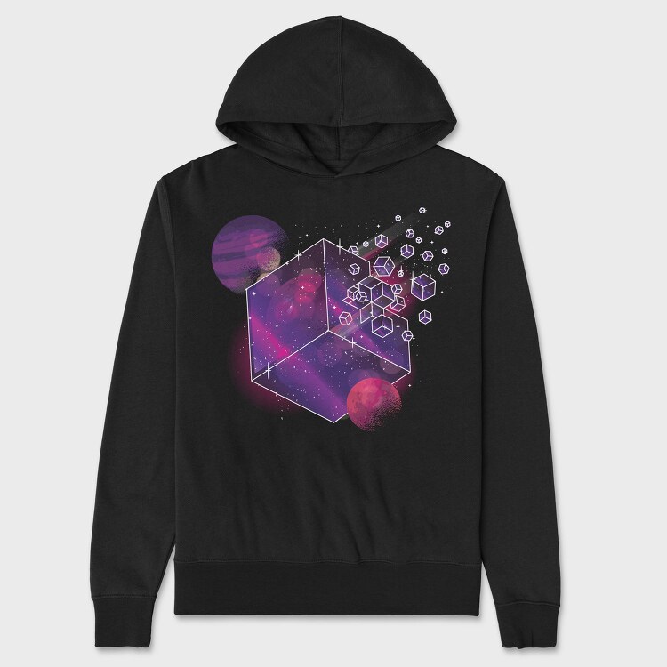 Galaxy Cube Space, Hanorac Oversize Barbati (Unisex)