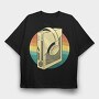 Game Console And Headphones Gaming Retro Sunset, Tricou Oversize Barbati (Unisex)