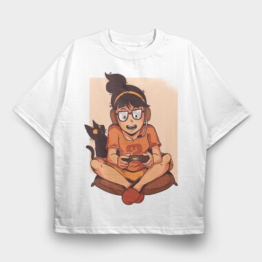 Gamer Girl, Tricou Oversize Barbati (Unisex)