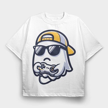 Gaming Ghost Joystick, Tricou Oversize Barbati (Unisex)