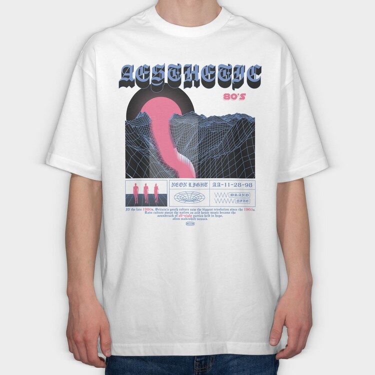 Neon Light 1, Tricou Oversize Barbati (Unisex)