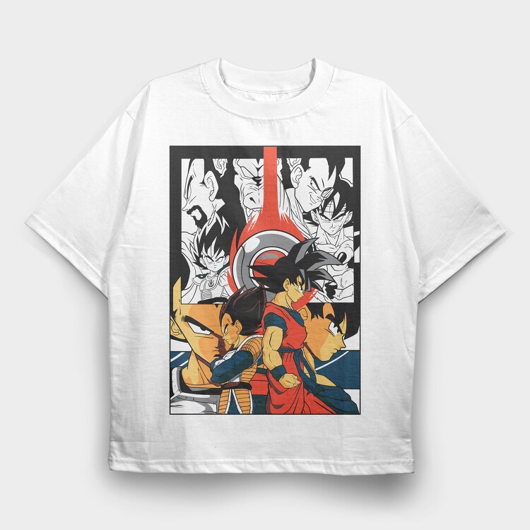 Dragon Ball Z 90, Tricou Oversize Barbati (Unisex)
