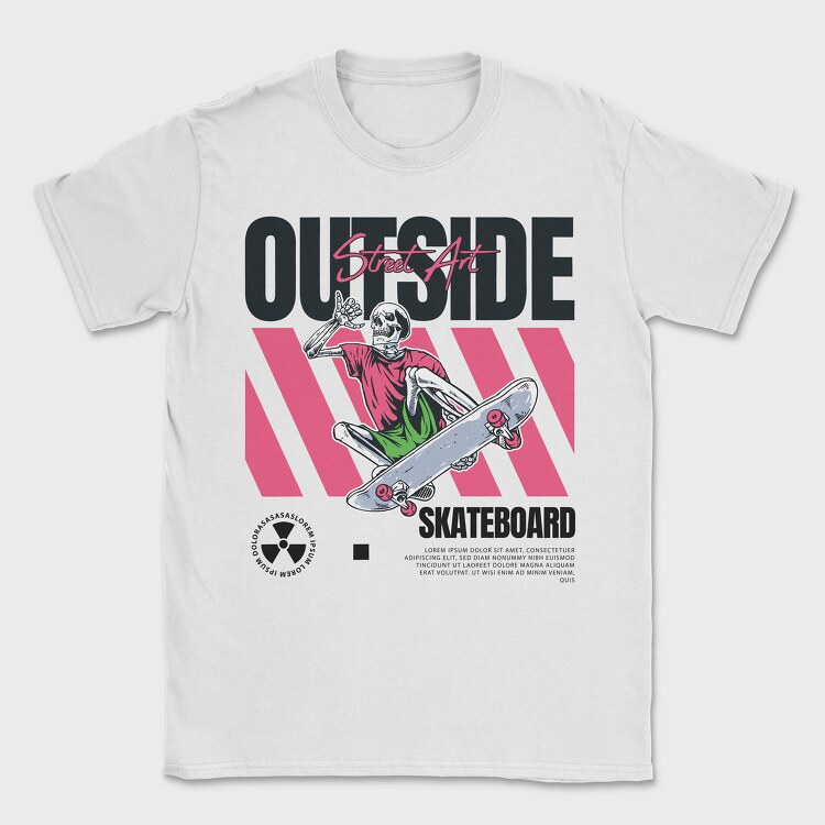 Outside Skateboard 2, Tricou Barbati (Unisex)