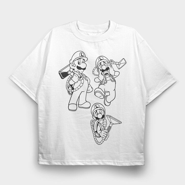 Outlines Luigis, Tricou Oversize Barbati (Unisex)