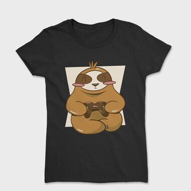 Gamer Sloth With Joystick Gaming, Tricou Femei