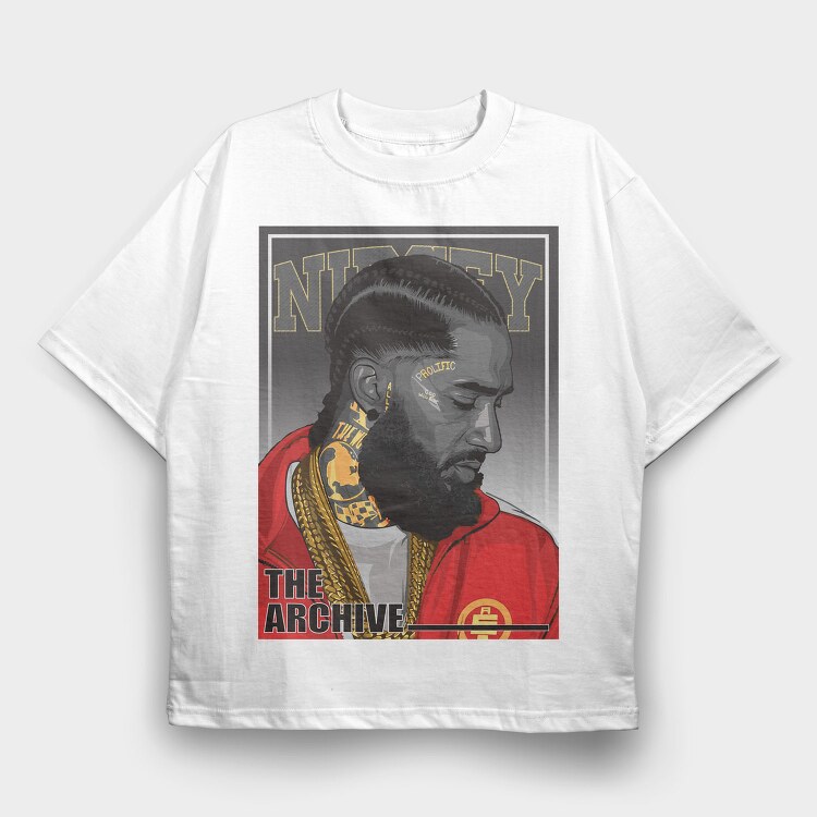 Nipsey Hussle, Tricou Oversize Barbati (Unisex)