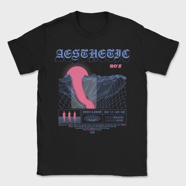 Neon Light 2, Tricou Barbati (Unisex)