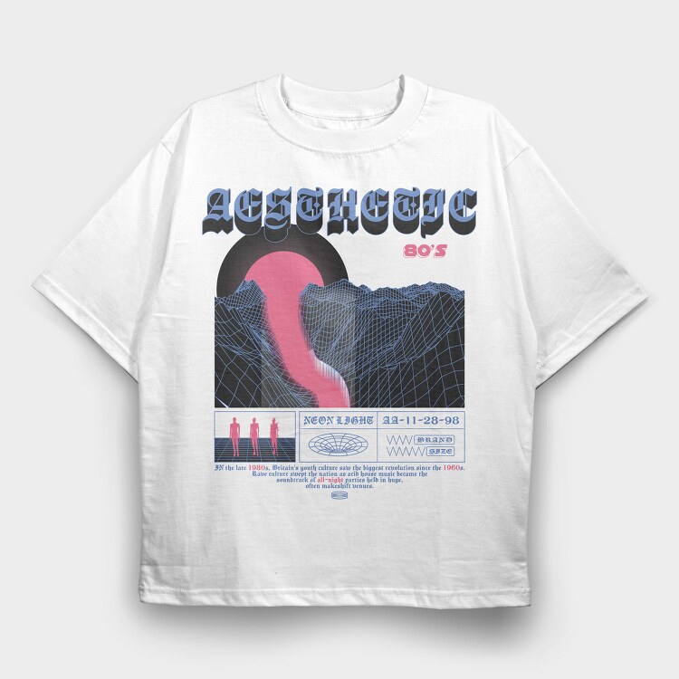 Neon Light 1, Tricou Oversize Barbati (Unisex)
