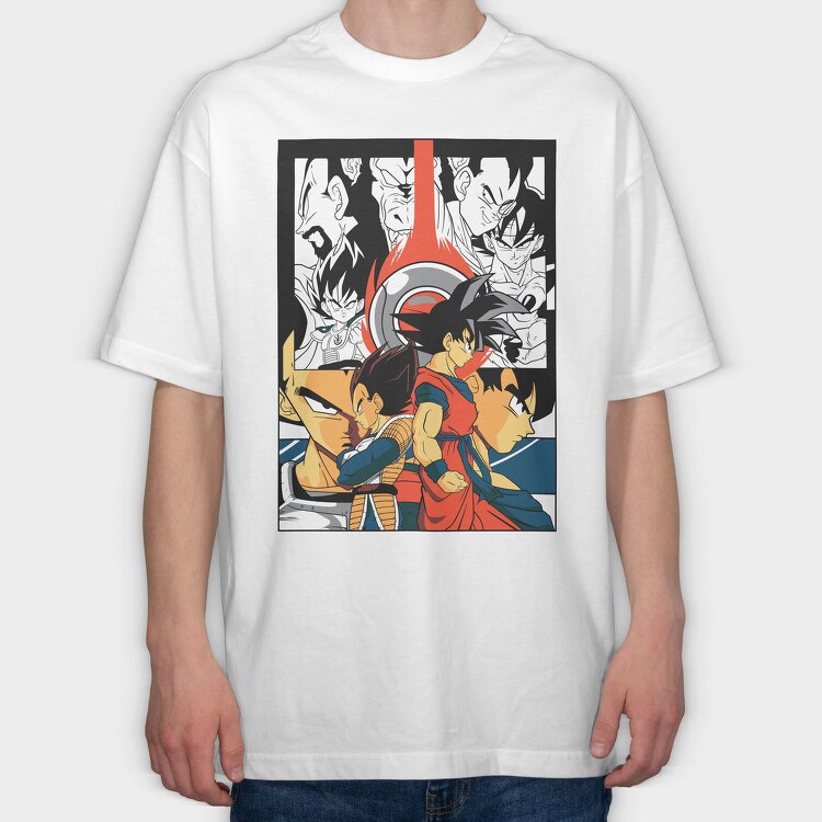 Dragon Ball Z 90, Tricou Oversize Barbati (Unisex)