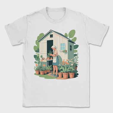 Gardening Woman Garden, Tricou Barbati (Unisex)