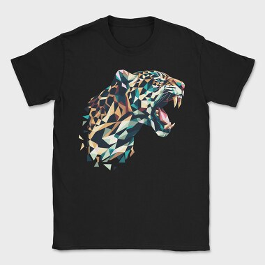 Geometric Jaguar Polygonal, Tricou Barbati (Unisex)