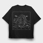 Geometric Rectangle Ocean, Tricou Oversize Barbati (Unisex)