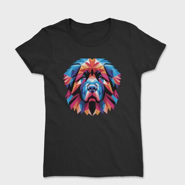 Geometric Newfoundland Dog, Tricou Femei