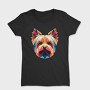 Geometric Yorkshire Terrier Poly Dog, Tricou Femei
