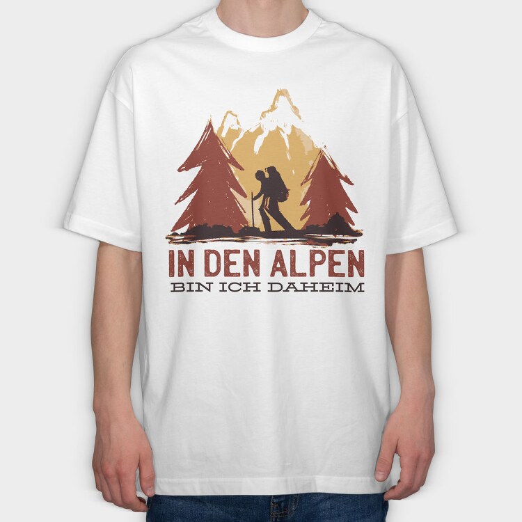 German Alpen Hiking, Tricou Oversize Barbati (Unisex)