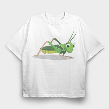 Grasshopper Grin, Tricou Oversize Barbati (Unisex)