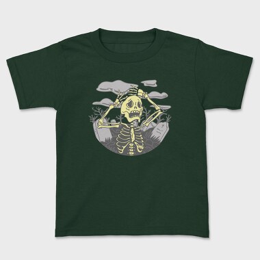 Graveyard Skeleton Unhappy Squeleton In A, Tricou Copii