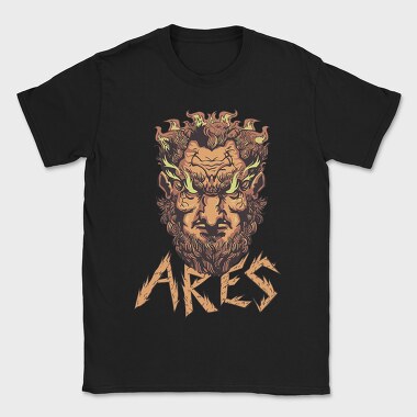 Greek God Ares On Fire Head, Tricou Barbati (Unisex)
