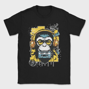 Groovy Monkey Dj Music Head, Tricou Barbati (Unisex)