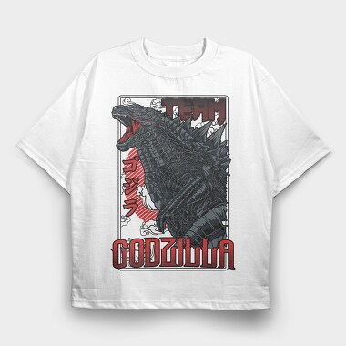 Godzilla Tribute, Tricou Oversize Barbati (Unisex)