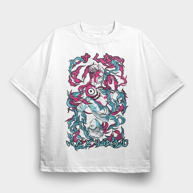 Gojo Satoru Jujutsu Kaisen, Tricou Oversize Barbati (Unisex)