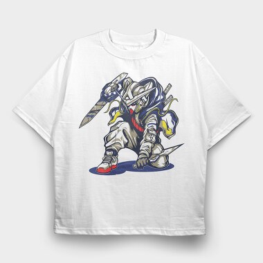 Gundam Ninja Rudy, Tricou Oversize Barbati (Unisex)