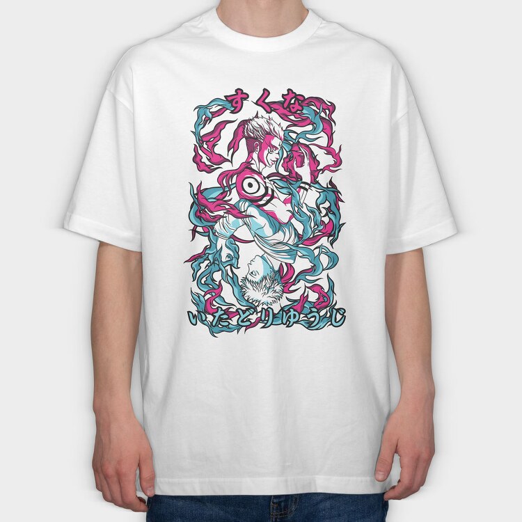 Gojo Satoru Jujutsu Kaisen, Tricou Oversize Barbati (Unisex)