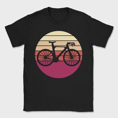 Bike Silhouette Retro Sunset, Tricou Barbati (Unisex)