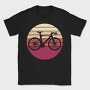 Bike Silhouette Retro Sunset, Tricou Barbati (Unisex)