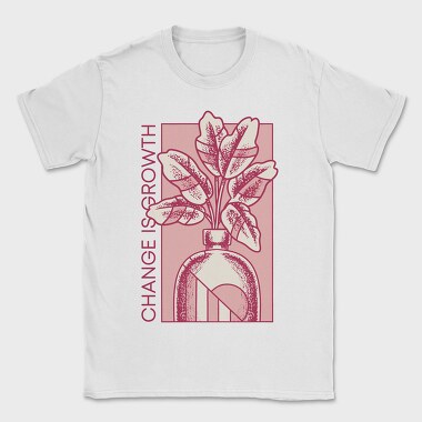 Growth Quote Flower Vase 06, Tricou Barbati (Unisex)