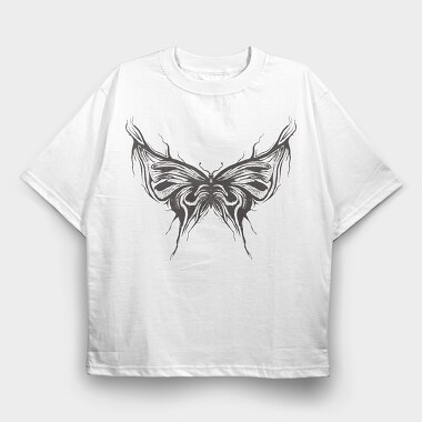Grunge Butterfly Abstract Trash, Tricou Oversize Barbati (Unisex)