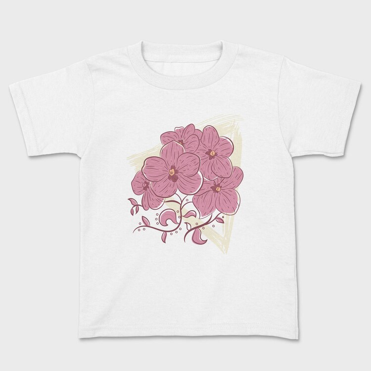 Grunge Triangle Flowers, Tricou Copii