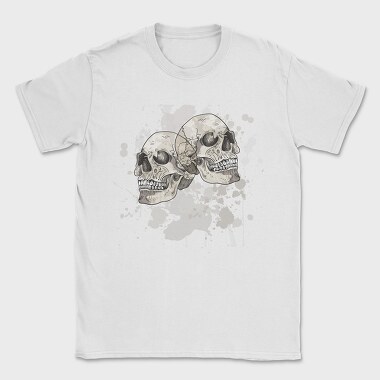 Grungy Skulls Halloween Emblem, Tricou Barbati (Unisex)