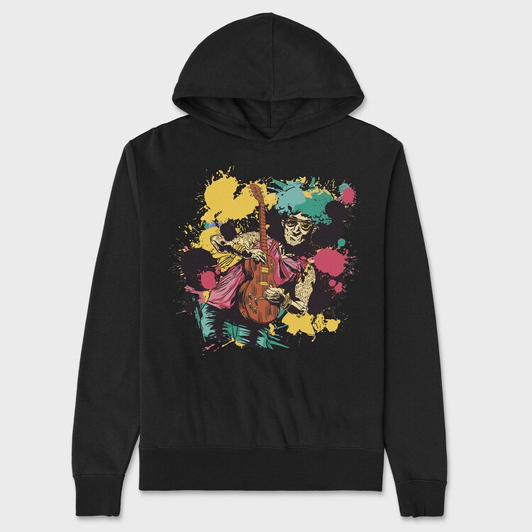 Guitar Player Musician Guitarist Colorfull, Hanorac Oversize Barbati (Unisex)
