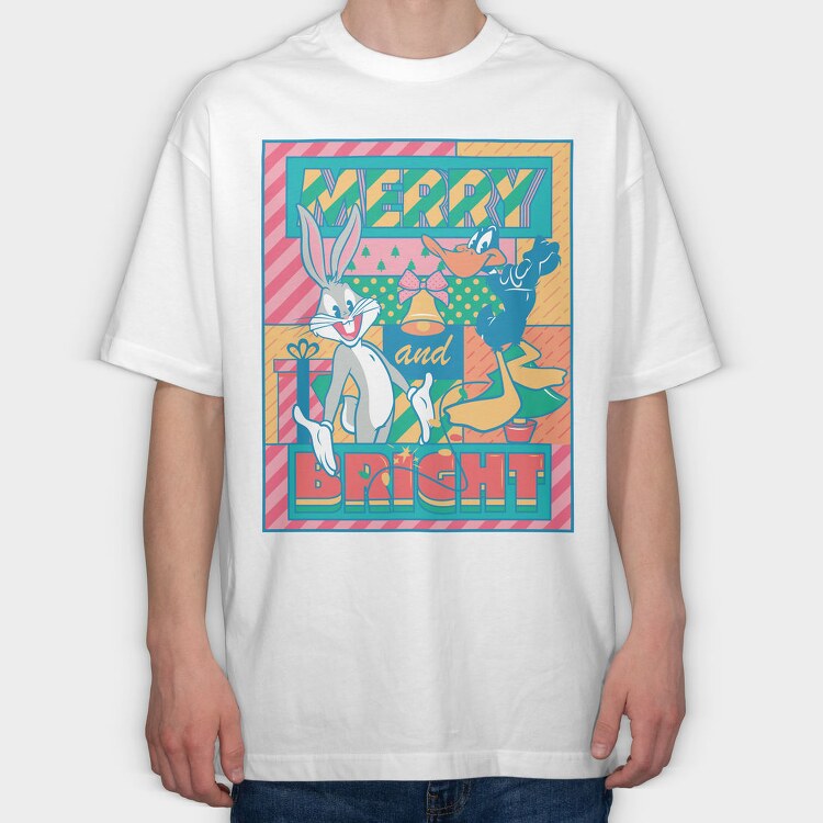 Merry and Bright, Tricou Oversize Barbati (Unisex)