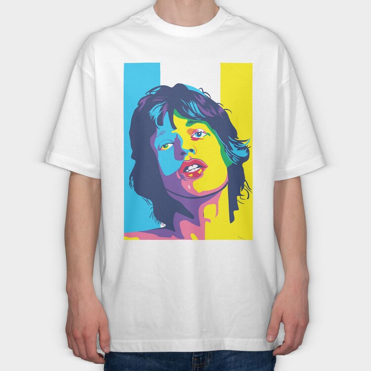 Mick Jagger, Tricou Oversize Barbati (Unisex)
