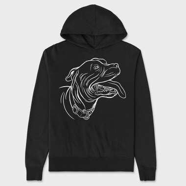 Staffordshire Bull Terrier Dog, Hanorac Oversize Barbati (Unisex)
