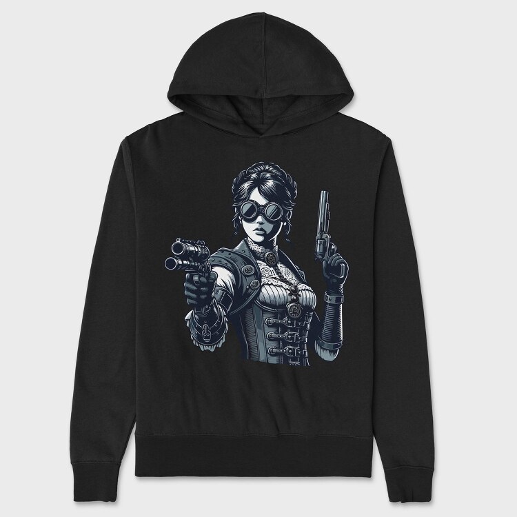 Steampunk Woman, Hanorac Oversize Barbati (Unisex)