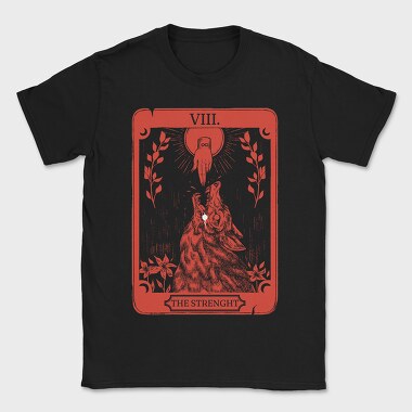 Strength Tarot Wolf Card Muakata, Tricou Barbati (Unisex)